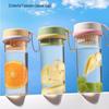 Baizi'en 500ml Portable Plastic Sports Water Bottle with Tea Infuser