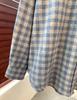 Blue Plaid Heart Embroidered Thick Cotton Long Sleeve Shirt - New Winter Arrival
