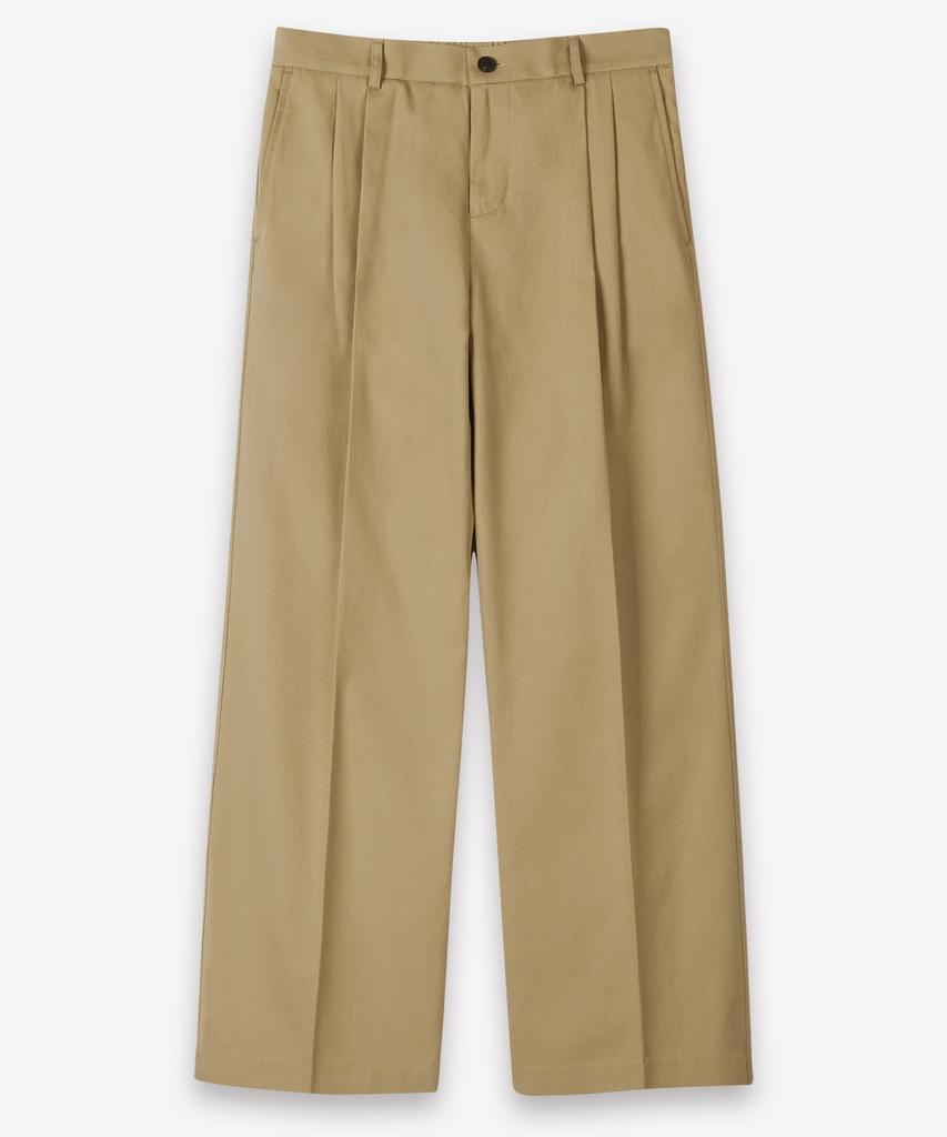 TOPBOY [2Pack] Relaxed Cotton Double-Pleat Wide Chino Pants 3 Colors