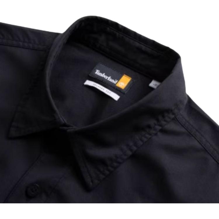 Timberland Спортивная повседневная рубашка-поло с длинным рукавом для мужчин, черная A42XU-001