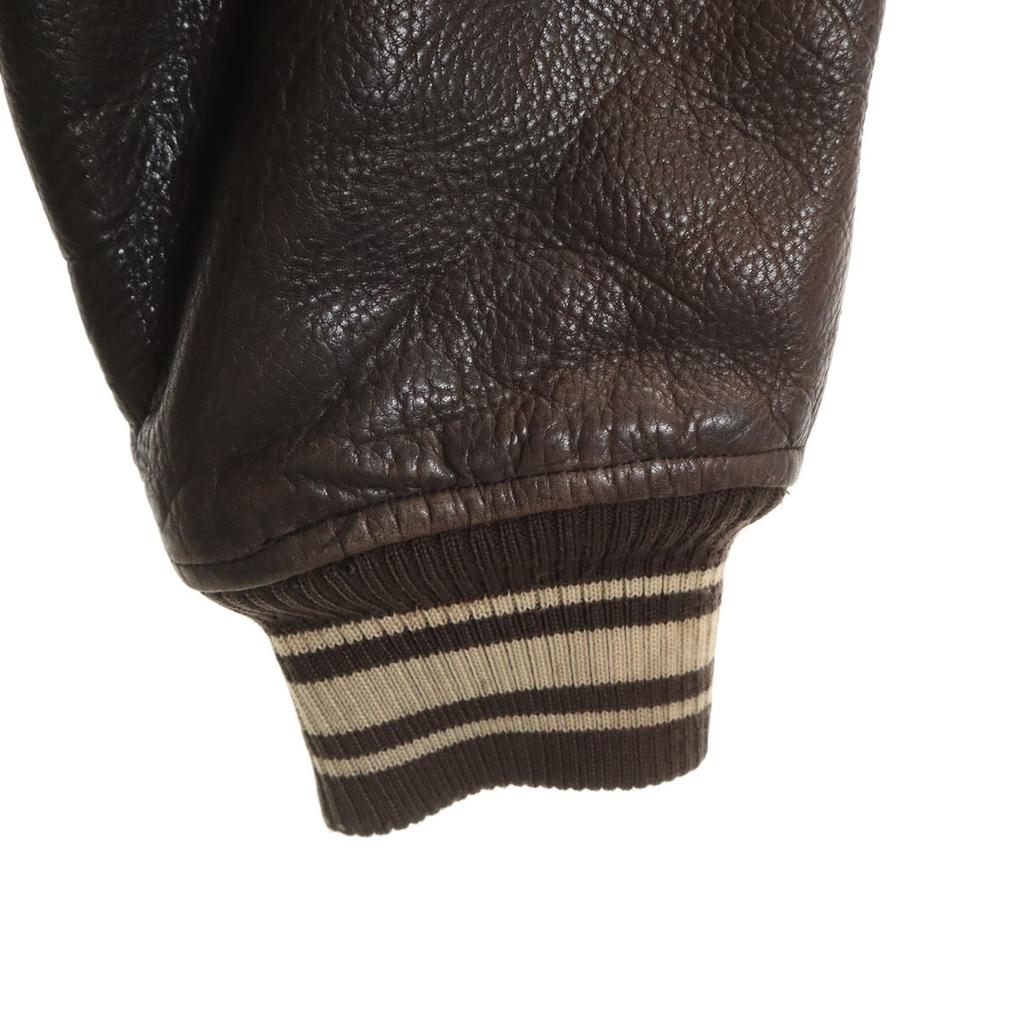 AVIREX 90-е Старая кожаная куртка S Коричневый Блузон Мужская Б/У