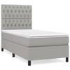 3141993 vidaXL Divan Bed with Mattress Light Grey 100x200cm Fabric