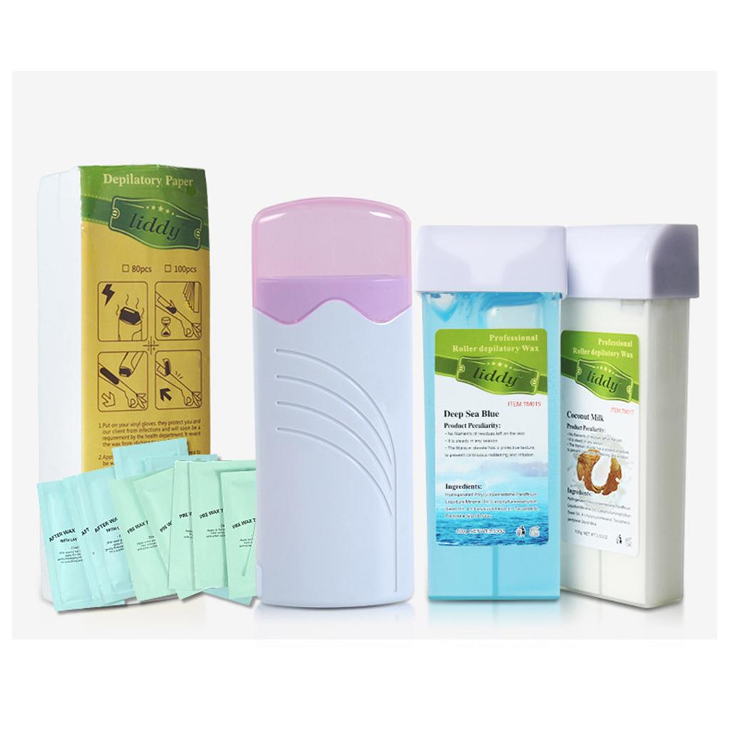 Personal Hair Removal Kit 100g Handheld Roller Hair Removal Waxer Set Rosin Free