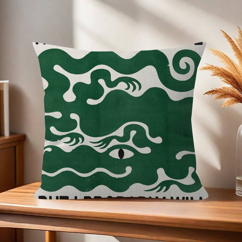 Art Alex Khabbazi Japanese Cushion Cover x Polyester Sofa Cushions Decorative Throw Pillows Home Decoration Pillowcover