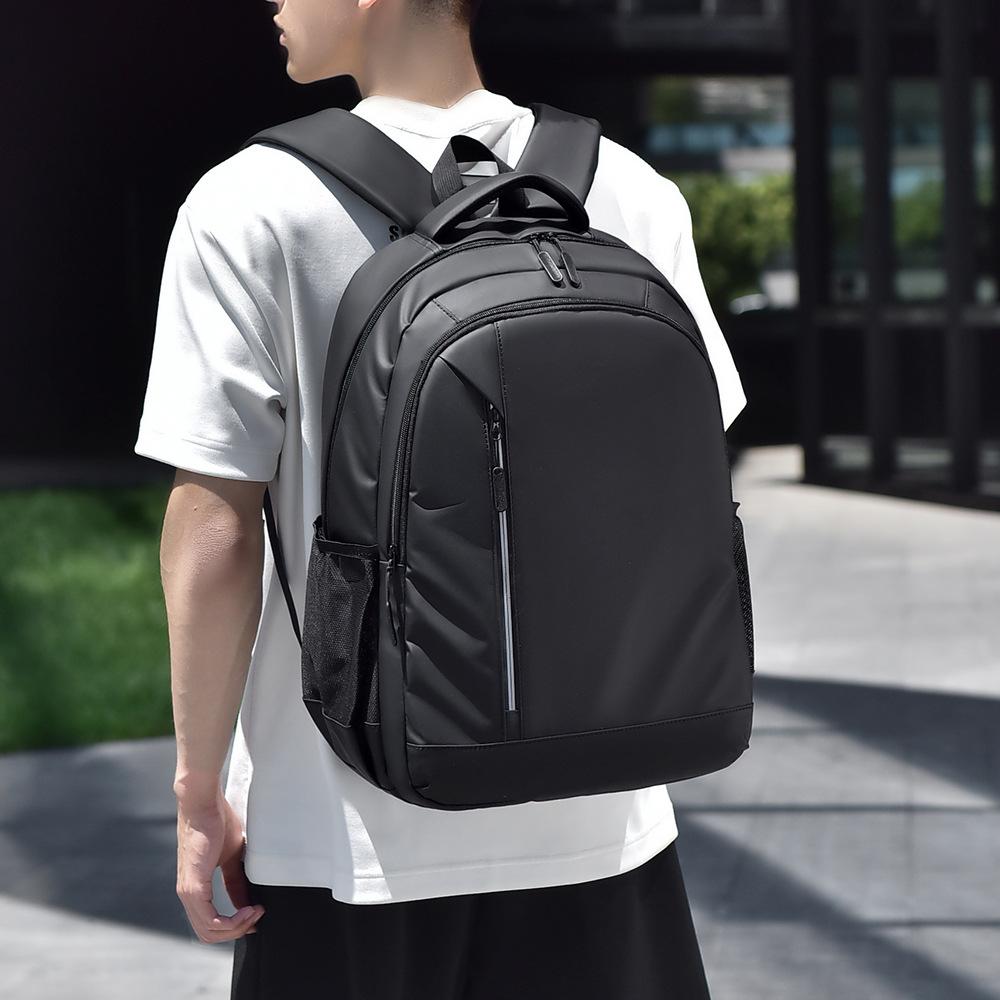 Computer Backpack Solid Color Men'S Business Short-Distance Leisure Backpack Large Capacity Multi-Purpose Men'S Backpack