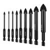 Glass Concrete Drill Bit Set Cross Hex Tile Ceramic Drill Bits Cemented Carbide Set Universal Drilling Tool Hole Opener for Wall