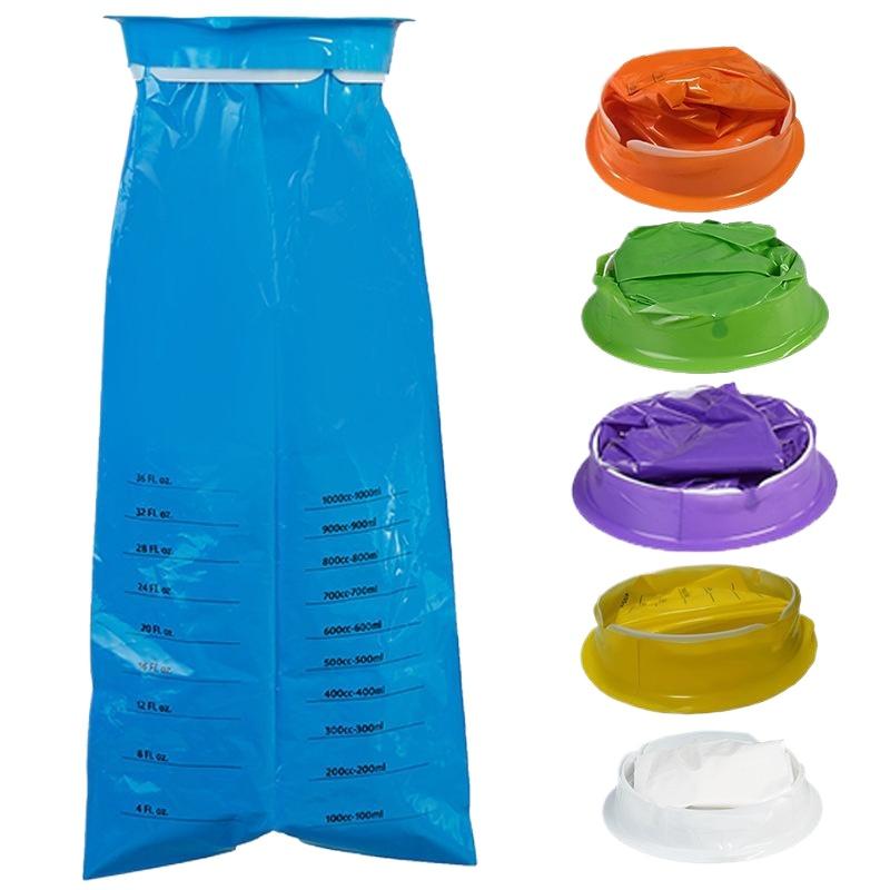 25Pcs 1000ML Portable Disposable Travel Car Airplane Motion Sickness Nausea Vomit Cleaning Bag Clean Eco-Friendly Plastic Bag