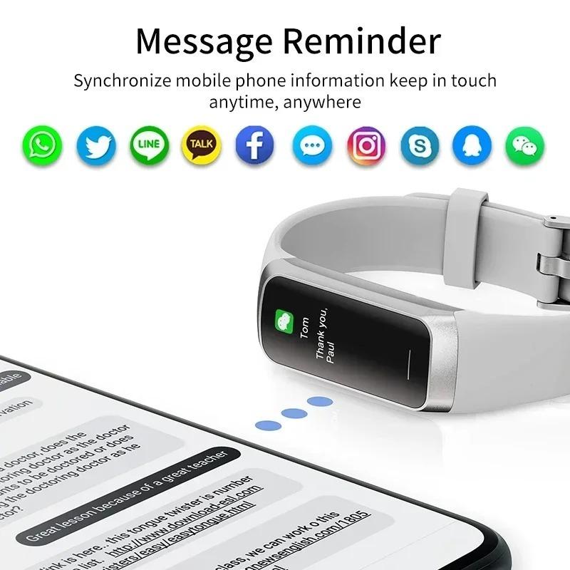 Amoled Смарт-часы Смарт-браслет Женские Пульс Кровь Водонепроницаемые Подключенный Смарт-браслет Спорт Фитнес-трекер Часы