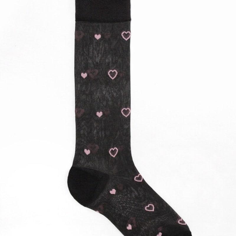 SOCKS APPEAL розовое сердце до середины икры 30d черный