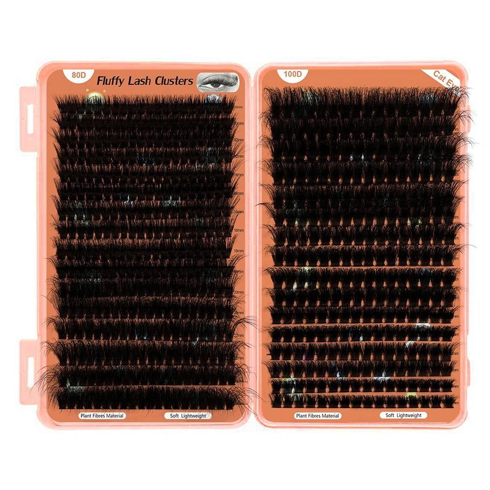 10-24mm Mix Length Lash Clusters D Curl Eye Makeup Tools False Eyelashes Makeup Enhancement