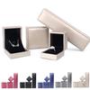 Faux Leather Pendant Ring Display Box Bracelet Necklace Jewelry Storage Case