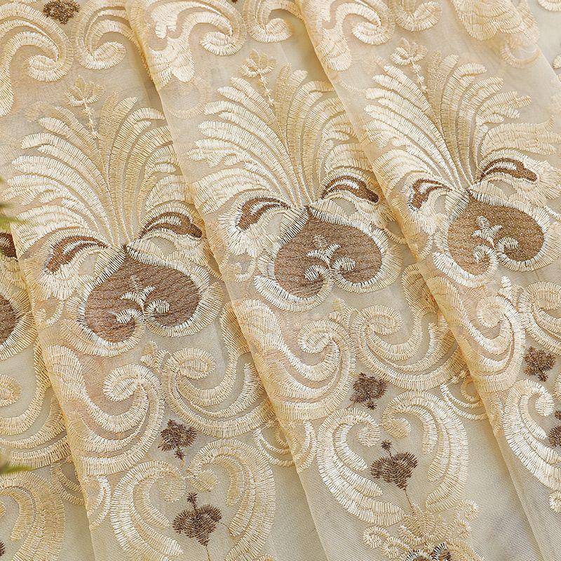 European Luxury Atmospheric Embroidery Window Curtain Living Room Balcony Bedroom Partition Sunshade Villa Curtain
