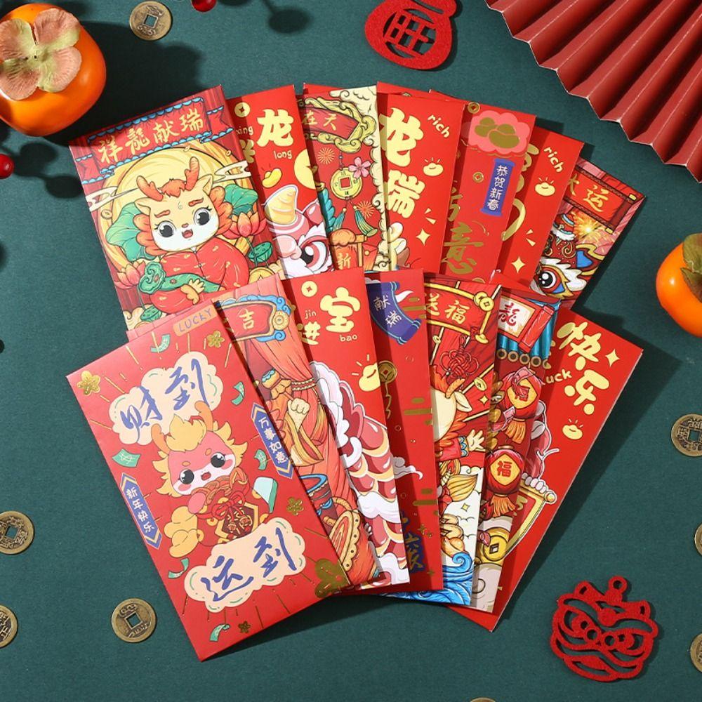 Luck Money Bag Money Pocket 2024 New Year Packet Money Bags Red Envelope Celebration Party