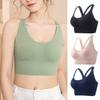 Shockproof Back Buckle Sports Bra Women Padded Gather Yoga Bra Push-Up Shockproof Seamless Workout Fitness
