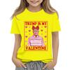 Детская модная повседневная футболка с коротким рукавом и круглым вырезом с принтом ко Дню святого Валентина