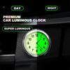 Luxury Car Interior Clock - Premium Metal Quartz Dashboard Clock with Green Luminous Display, Elegant Auto Air Vent Timepiece