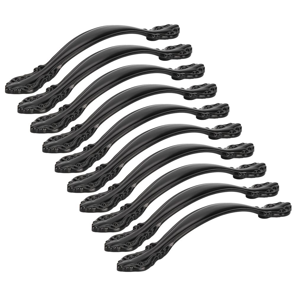 10 комплектов ручек для шкафа, простой стиль, 96 мм, ручки для дверей, для ящиков, офис, черные