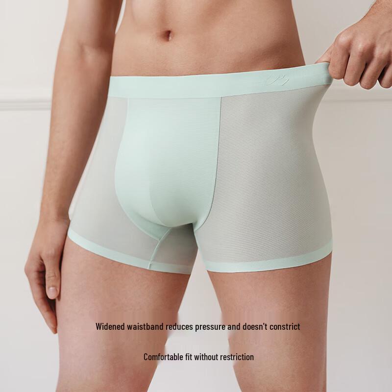 Мужские боксеры-брифы Ubras из ледяного шелка с сеткой, дышащие