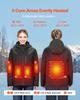 Heated Jacket for Women with 7.4V Battery, Soft Shell Electric Heating Coat, Windproof Waterproof Lightweight Outerwear with 5 Heating Zones & 3 Heat