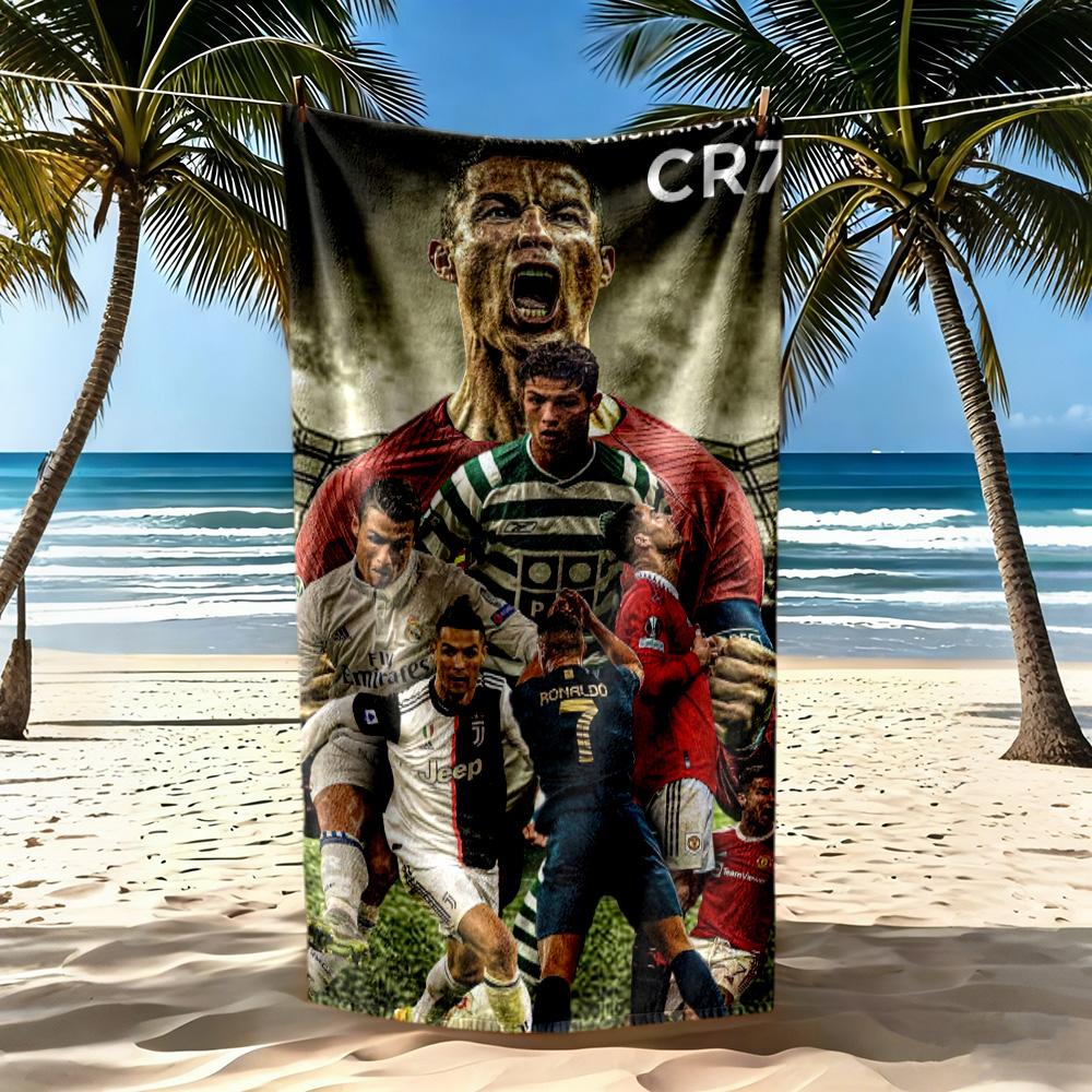 Cristiano Ronaldo Beach Towel Soft Durable Quickdry Comfortable Lightweight Perfect For Traveling Yoga Camping And Swimming