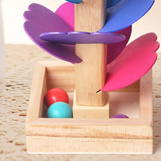 Marble Run Rainbow Sound Tree Детская мелкая моторика Деревянное дерево с круглыми/квадратными мячами для малышей Мальчики Девочки Обучающая музыкальная игрушка-дерево