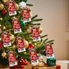 24pcs Christmas Star Guardian Angel Pendant Set Tree Ornament Keychain with Red Sandbag & Tag