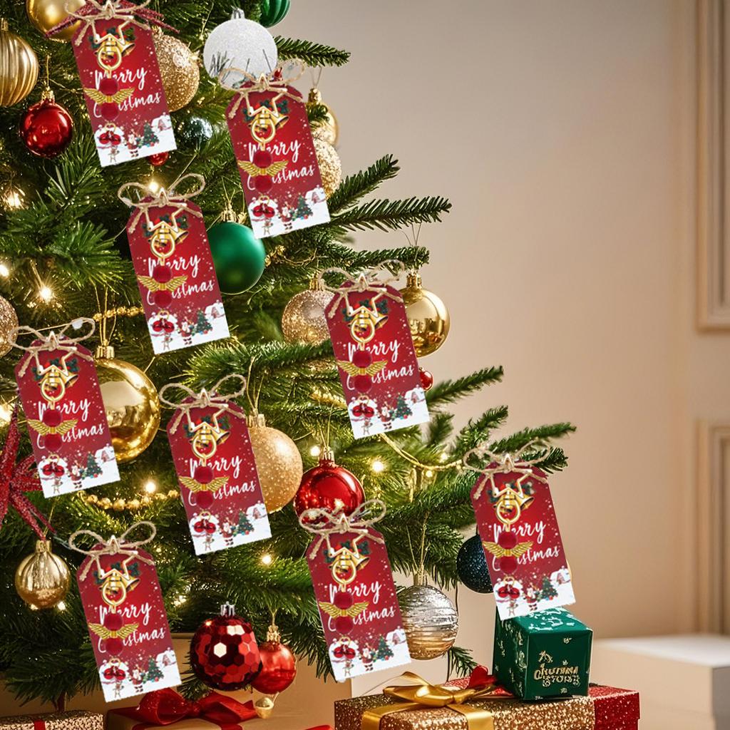 24pcs Christmas Star Guardian Angel Pendant Set Tree Ornament Keychain with Red Sandbag & Tag