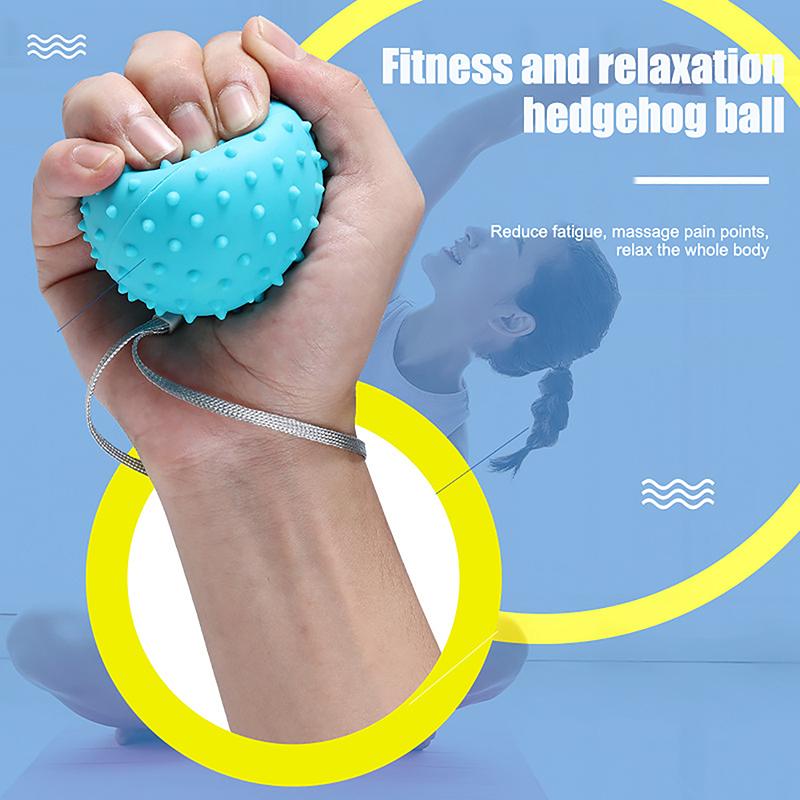 Силиконовый круглый мяч для расслабления мышц рук, реабилитационный тренировочный мяч, силиконовое устройство для захвата, силиконовый массажный мяч