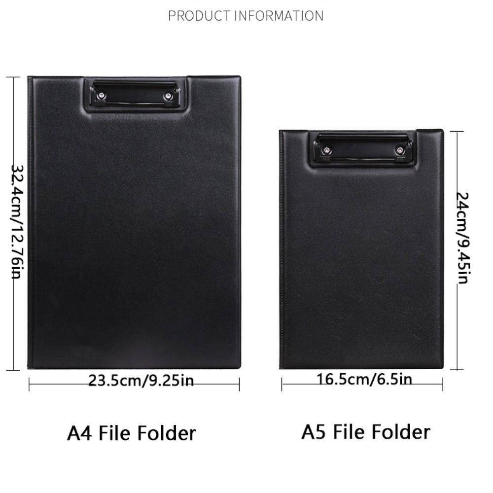 PU Leather Clip Boards A4/A5 Writing Pad Ultra-Smooth Document Holder Office Supplies