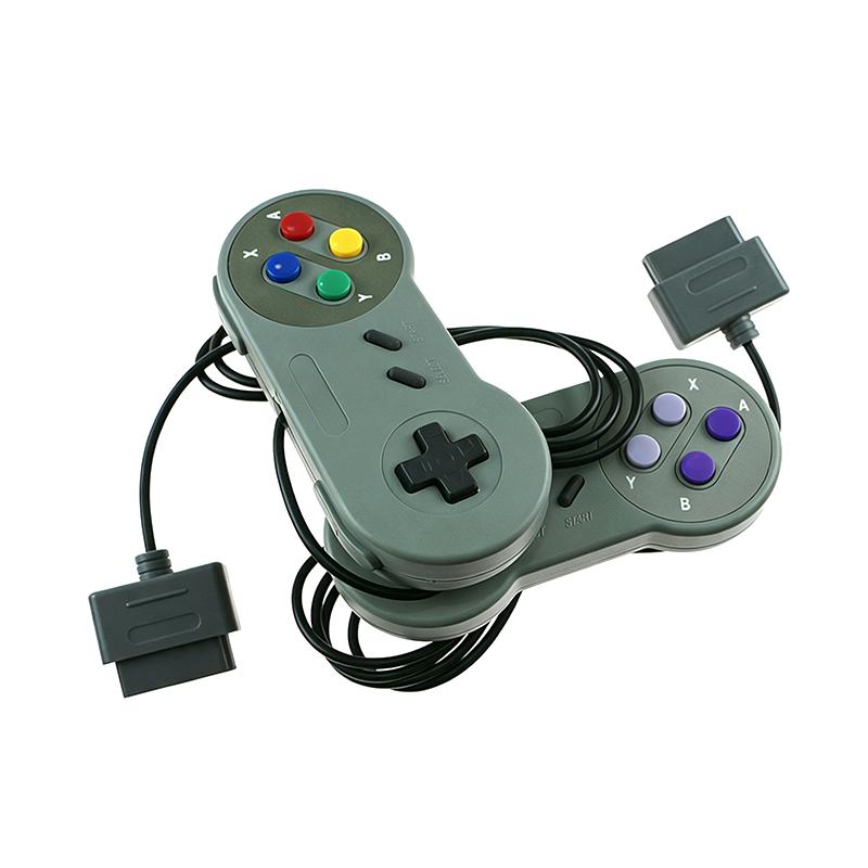 Проводной ретро-геймпад SNES с отзывчивыми кнопками, прочный материал, для классических игр, домашнего использования