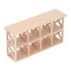 1: 12 Scale Dollhouse Wood Storage Rack Dollhouse Miniature Display Bookshelf for Dining Room