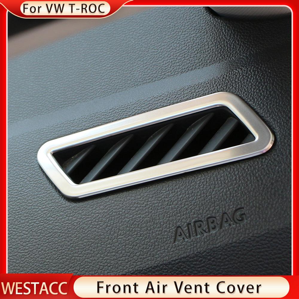 2 шт., передняя панель автомобиля, кондиционер, розетка переменного тока, декоративная наклейка, чехол для Volkswagen VW T-roc 2017-2022
