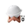 3D Ночник-планета Увлажнитель Тихий USB Мини-увлажнитель воздуха с деревянной подставкой для дома, офиса, спальни, прикроватная лампа, настольный увлажнитель