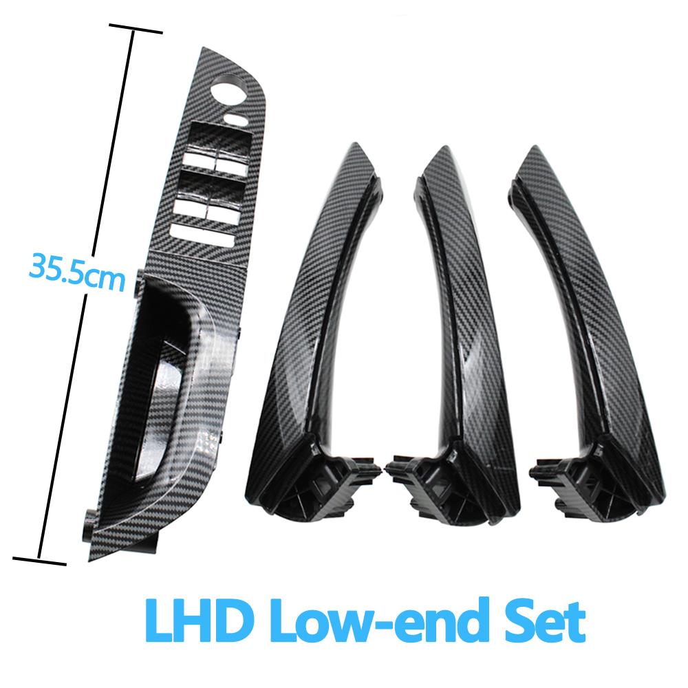 LHD Left Hand Driver Carbon Fiber Interior Door Pull Handle Armrest Panel Full Set For BMW 3 Series E90 E91 316 318 320 325
