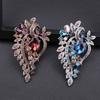 High-End Luxury Crystal Flower Brooch Femininity Elegant Atmosphere Pin Jacket Brooch Suit Accessories