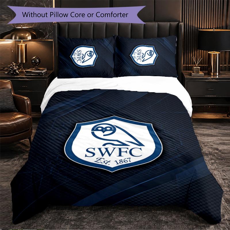 Sheffield Wednesday Themed Bedding 3Pcs Duvet Cover Set Decorative Bed Linen For Teen Room Home Decoration