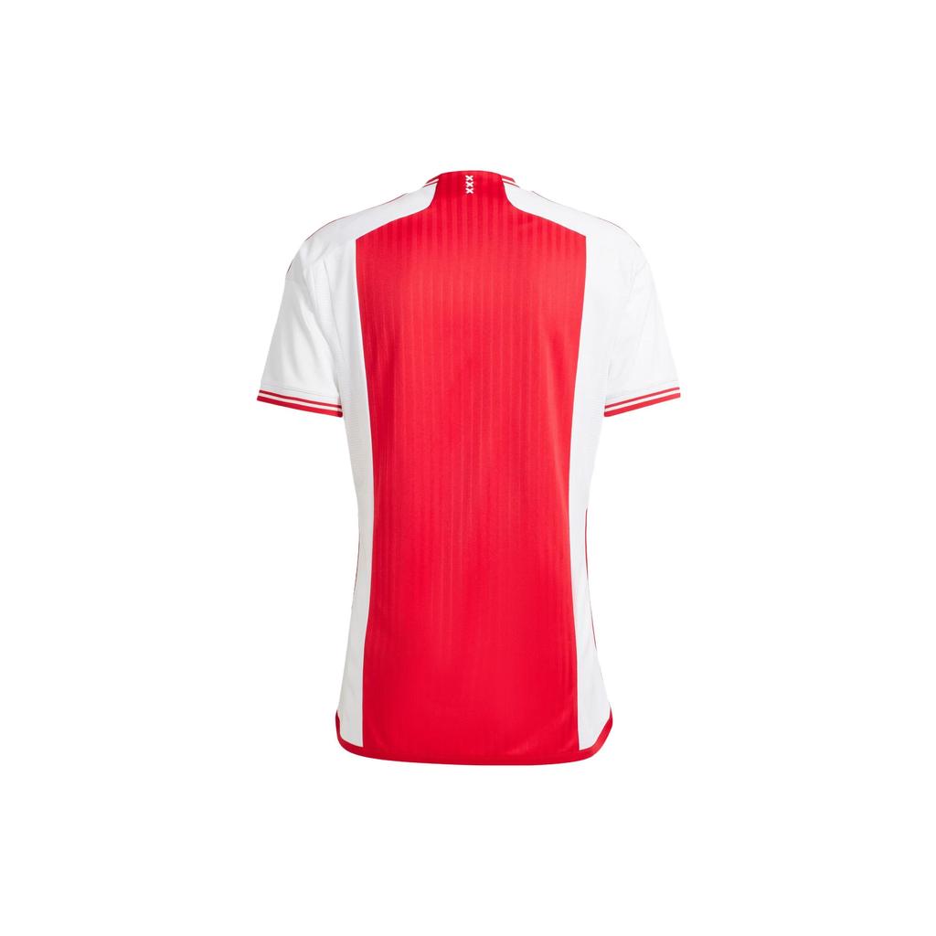 Adidas Футбольная майка Ajax Amsterdam 23/24 Home с буквенным принтом и цветными блоками, с коротким рукавом, мужские топы, темно-красные HZ7725
