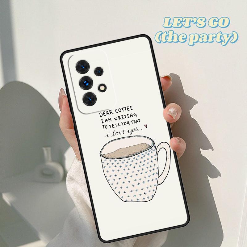 Чехол для телефона Любитель кофе и кофеина Для Samsung Galaxy A42 A31 A40 A51 A71 A32 A80 A91 A52 A72 A73 A20e A21S A50 A70 A11 A12 Обложка