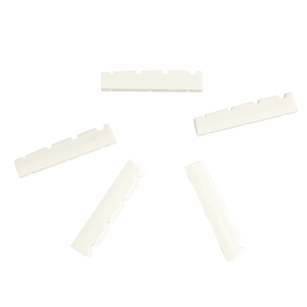 5PCS Guitar Nut Set Slotted Nut Musical Instrument Accessory for 4 String Electric Acoustic Guitar