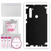 apgo Protective Skin Sticker for the Back+sides Compatible with Xiaomi Redmi Note 8T, Full Wrap Film, Foil, Vinyl - Pattern Carbon Black