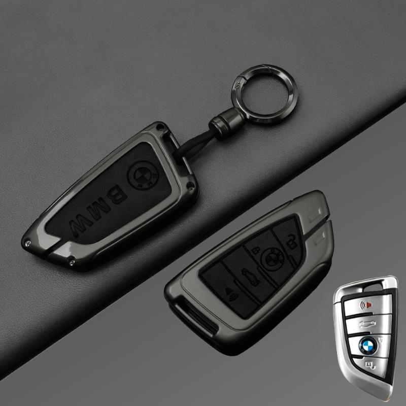 ujhzt6 New Zinc Alloy Car Remote Key Cover Case Holder For BMW X1 X3 X5 X6 X7 G20 G30 G01 G02 G05 G11G32 1 3 5 7 series Car Accessories