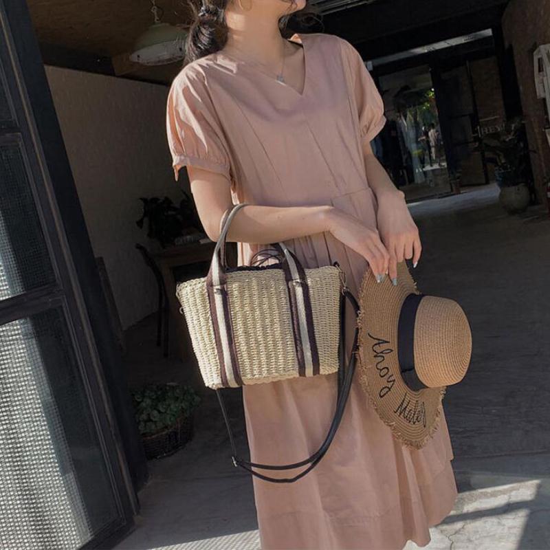 Yogodlns Соломенные сумки-ведра для женщин, летние сумки через плечо, женские дорожные кошельки и сумки, женская сумка через плечо