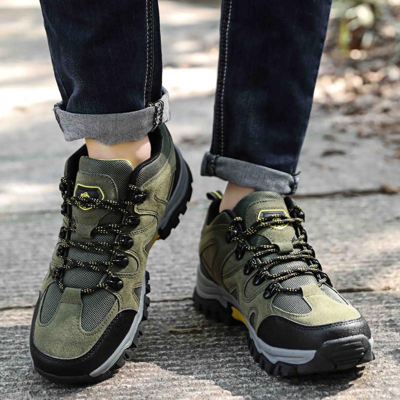 Мужские походные ботинки, низкие альпинистские ботинки, мужская повседневная обувь для активного отдыха, противоскользящая, большого размера