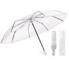 Automatic Transparent Folding Umbrella Is Transparent and It Can Be Opened and Closed with One Touch and Protects from Wind and Made of Transparent