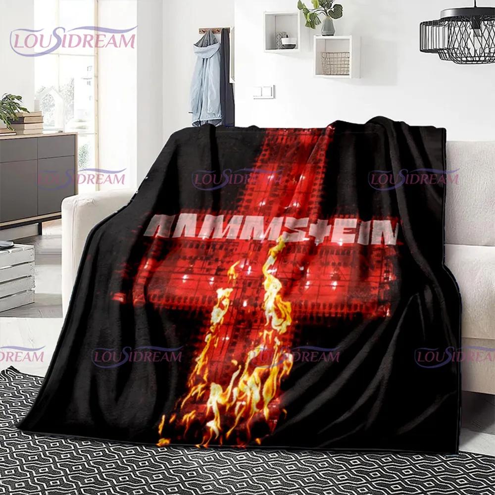 3D R-Rammstein Heavy Metal Band, мягкое плюшевое одеяло, фланелевое одеяло, одеяло для гостиной, спальни, кровати, дивана, вентилятора, одеяло