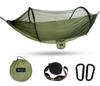 BTRWOR Hammock with Mosquito Net Lightweight Portable Nylon 260x140cm Load Capacity 300kg Automatic Mosquito Net Setting Suitable for Indoor and