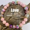 Attract Love Bracelet Women's Colorful Imperial Jasper and Rose Quartz Beaded Bracelets