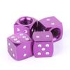 Creative Metal Dice Car Tire Valve Stem Caps, Aluminum Alloy Universal Decorative Tyre Air Nozzle Valve Core Caps Auto Accessories