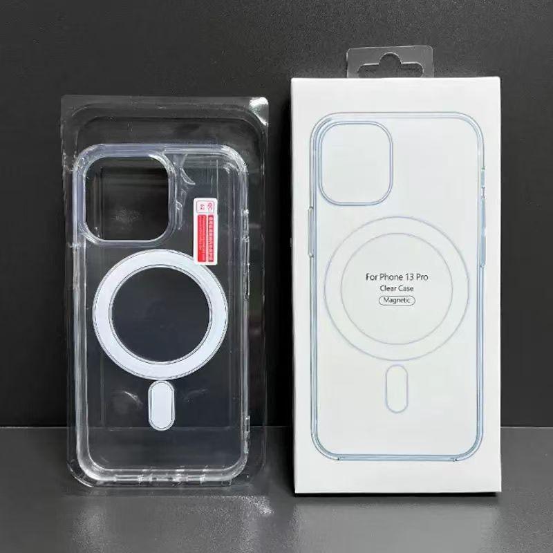 Magnetic Wireless Charging Case for Apple 17 Pro Max - Transparent Minimalist MagSafe-Compatible Protective Cover