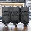 Подсумок для трех пистолетных магазинов, Универсальный подсумок-кобура для пистолетных магазинов Molle, Совместимый с калибрами 9 мм/.40/.45/.380/Glo